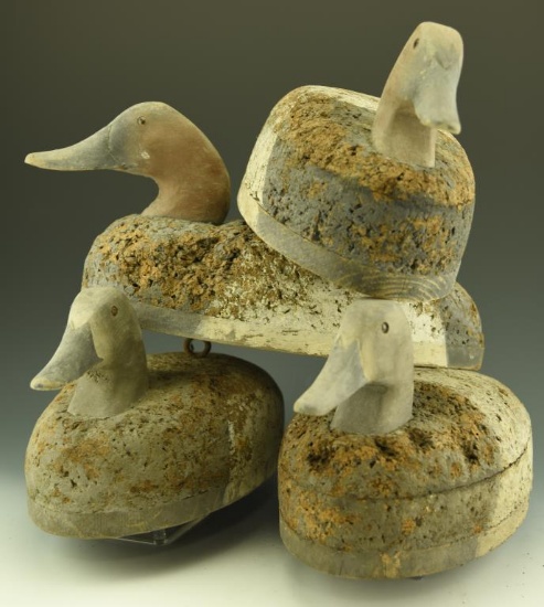 Lot 3300F - (2) Pairs of Somerset Co. cork Body Canvasback decoys