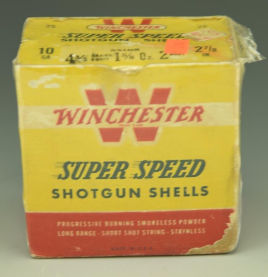 Lot 3337 - Vintage box of Winchester 2 7/8” 10 gauge shotgun shells #2 shot (box sealed in