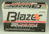 Lot 3325 - (1) Brick of Blazer .22 Long Rifle rounds 40 grain (500rds)