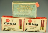 Lot 3338 - (1) Vintage box of Federal Hi-Power 2 ¾” rifled slugs (sealed in plastic), (2)  Boxes