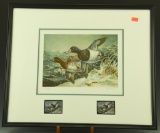 Lot 3356 - 1991 Federal Migratory framed Blue bill duck stamp print by C. Huber 107/1500