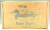 Lot 3361A - Vintage “One Mason Decoy” Pine box 