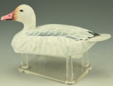 Lot 3368 - Ron Rue Dorchester Co. MD miniature carved  “A Shorter’s Wharf Style” Snow Goose