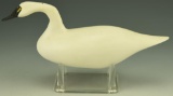 Lot 3383 - Bob Jobes, Aberdeen, MD miniature carved Tundra Swan signed 1983