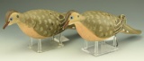 Lot 3419 - (2) Gary Marshall Cambridge, MD Mo urning Doves branded GM on underside of tail