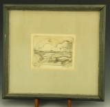 Lot 3428 - R.F. Purnell, Berlin, MD signed pencil and ink titled “After the Storm, Ocean  City”
