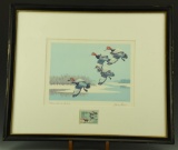 Lot 3458A - 1979 Framed Migratory Duck Stamp print of Redheads S/N Stanley Stearns  530/1200