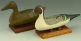 Lot 3475 - Pair of Bob McGaw, Havre de Grace, MD miniature Pintails on wooden base circa  1940