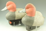 Lot 3510B - (2) Mike Smyser 2000 Redhead drake decoys signed and dated