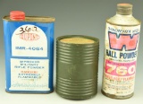 Lot 3527 - (2) Vintage DuPont Smokeless powder tins and vintage Winchester Ball Powder tin