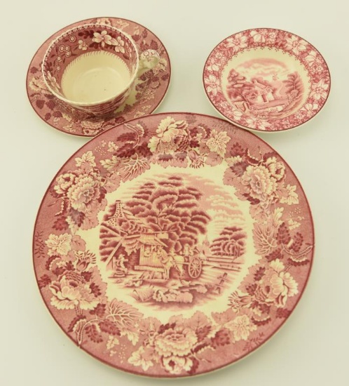 Lot 1105 - 64 pcs of Masons & Copeland Spode’s Tower Pattern transfer china