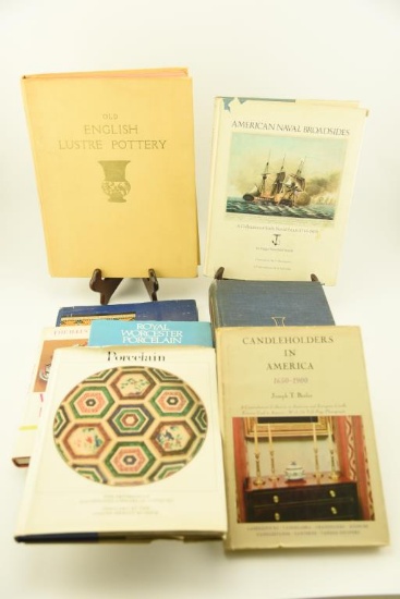 Lot 1119 - Approximately (10) antique reference books: American Historical Views on Staffordshire