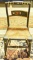 Lot 1372 - Floral paint decorated side chair (34” in height)