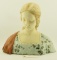 Lot 1504 - Large porcelain bust of Renaissance beauty (Italian): face is painted to resemble