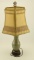 Lot 1560 - Chinese or Korean celadon glazed porcelain lamp: made from vase converted into a lamp