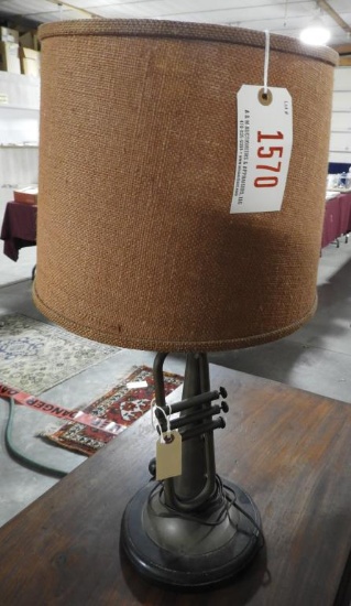 Lot 1570 - Brass “ZOBO” trumpet converted into a lamp ( 26 ¾” in height)