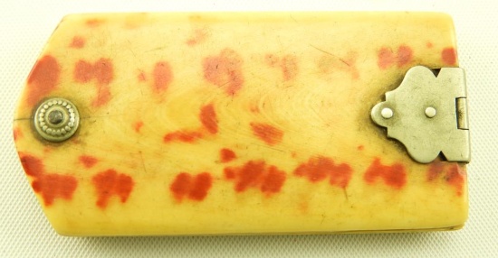 Lot 1624 - 19thC Carved ivory daily notebook planner