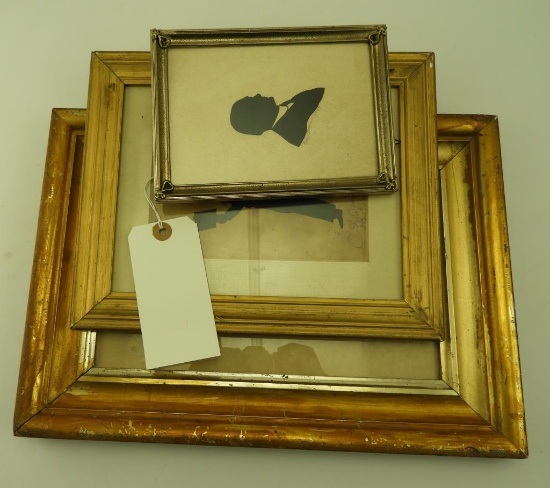 Lot 1669 - (3) Silhouettes: 2 are early cut paper examples one of which is signed & dated 1825,