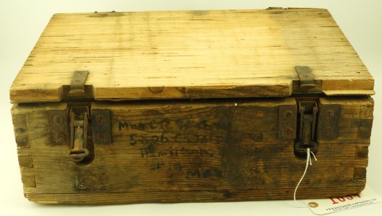 Lot 1694 - Dovetailed wooden shipping crate