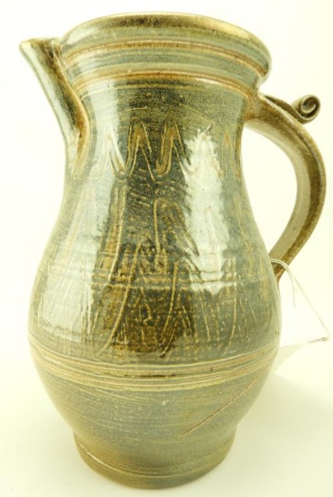 Lot 1712 - Linn Pottery of Linn WV pitcher by Paul Latos: signed and comes with papers