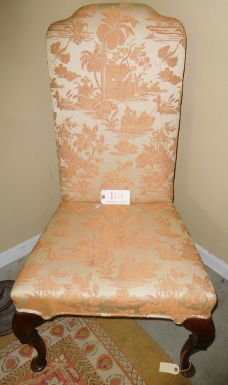 Lot 1338 - Antique Queen Anne style upholstered side chair (43 ½” in height)