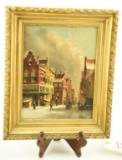 Lot 1353 - Petrus Pieter Gerardus Vertin (1819-1893) oil painting on oak panel depicting a Dutch