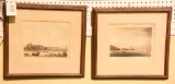 Lot 1439 - (2) Engraving depicting English harbor scenes: published in 1809 and 1810 and