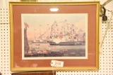 Lot 1448 - Large print scene celebrating George Washington’s birthday in Malta after a painting
