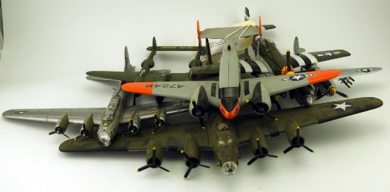 6 Diecast US Airplane Mdls to include: Ltd Ed. Nav Beech 18 Mdl, P-38 Lightning, P-51 Mustang,