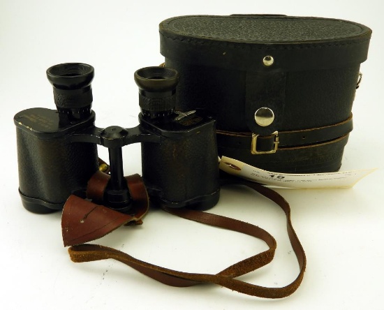 Two sets of Binoculars: Carl Zeiss 8x30 in leather case, Carl Zeiss WWII era 9x15