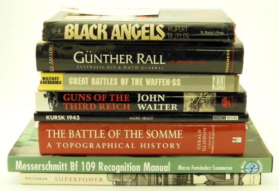 Military reference books to Include: 8 total-The Black Angels by Rupert Butler, Great Battles of