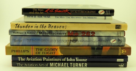 Military reference books to Include: 8 total- The Aviation Art of Michael Turner, The Aviation