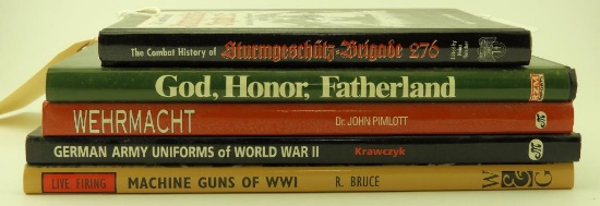 Military reference books to Include: 5 total-The Combat History of Sturmgeschutz Brigade 276 by
