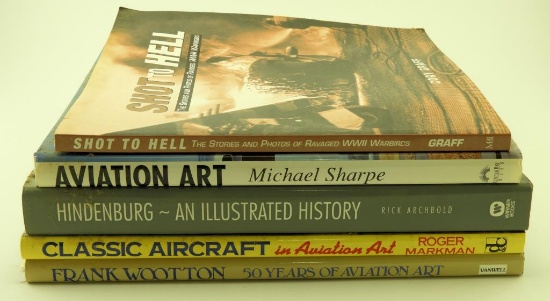 Military reference books to Include: 5 total- Classic Aircraft in Aviation Art by Roger Markman