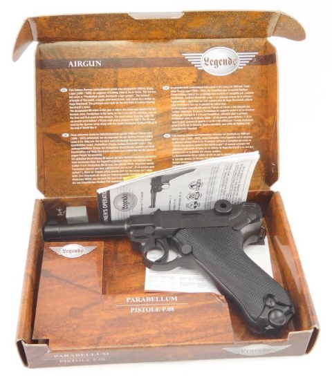 Legends Parabellum p.08 Co2 powered air pistol in box    