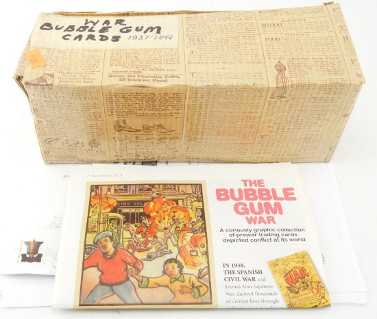 Lot of 1940s Gun Inc Uncle Sam trade cards along with a stack of reproduction cards    