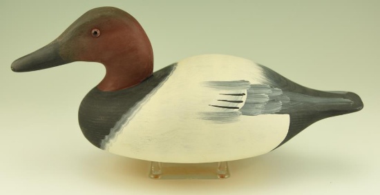 Lot #36 - Canvasback Drake Decoy by Hornick Brothers Stoney Point Decoys Oak Hall, VA signed