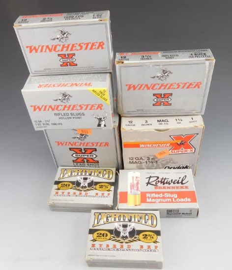 Lot #115 - (10) rounds of Lightfield, 20 GA, 2 ¾ in, 7/8Oz, Slug, (4) rounds of  Winchester, 12