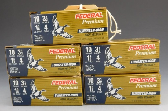 Lot #128 - (50) rounds of Federal Premium Tungsten-Iron, 10 GA, 3 ½ in, 4 Shot