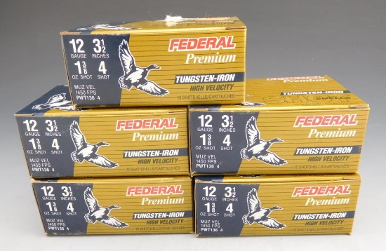 Lot #132 - (50) rounds of Federal Premium Tungsten-Iron, 12 GA, 3 ½ in, 4 Shot