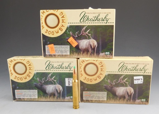 Lot #135 - (60) rounds of weatherby 300 WBY MAG, 165 GR, Nosler BT,