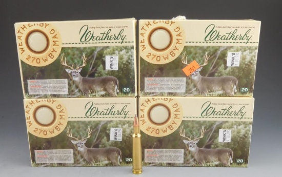 Lot #141 - (80) rounds of weartherby 270 WBY MAG, 130 GR, SP