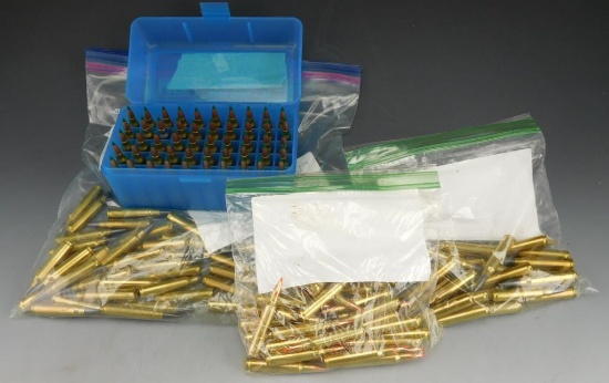 Lot #211B - (+ or – 100) rounds of 223 reloads 