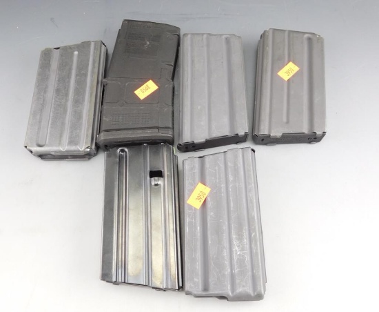 Lot #215 - (6) 5.56 20 round mags by Tapco and Sig Sauer. Mags Can't be handed out in MD/To  a