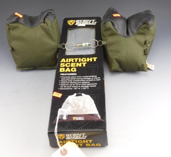 Lot #258 - Allen rear and Front sand-filled Gun rest and a Scent Shield Airtight Scent Bag in