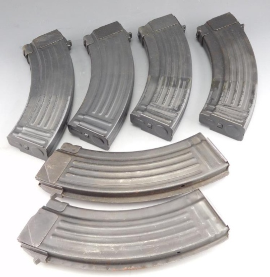 Lot #265 - (6) 30 round AK 47, metal magazine Mags Can't be handed out in MD/To a MD  Resident.