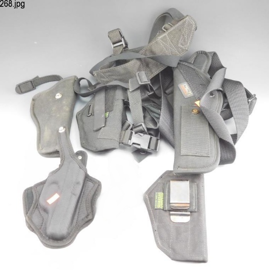 Lot #268 - Various Holsters to include; Uncle Mikes size 3, shoulder holster for King Cobra, Uncle