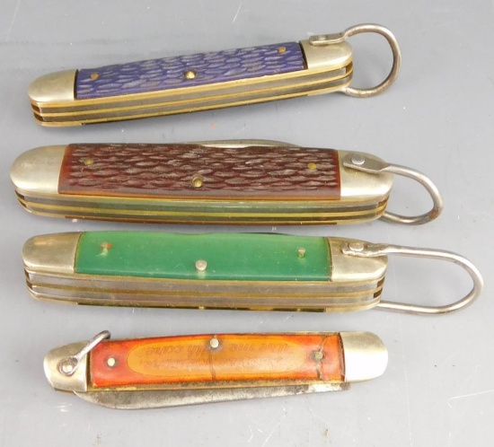 Lot #274 - (4) pocket knives to include; (2) Boys Scout knives, (1) Cub Scout, and Brownie  Knife
