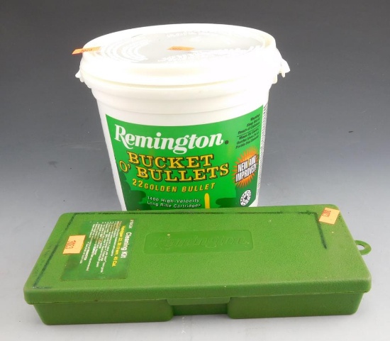 Lot #351 - (1400) rounds of Remington .22 long rifle HP, Remington Cleaning kit, fits  Handgun