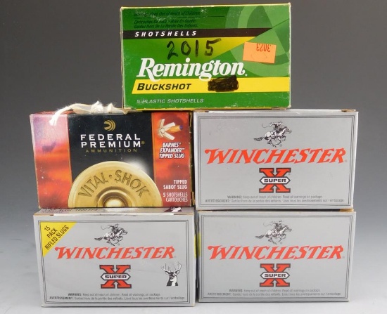 Lot #65 - (10) rounds of Winchester, 12 GA, 2 ¾ in, 1 Oz, Sabot Slug, (15) rounds of  Winchester